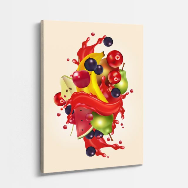 cuadro canvas bebidas frutas en splash estilo contemporáneo