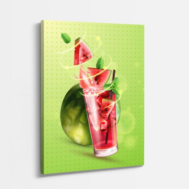 cuadro canvas bebidas sandía fresh estilo contemporáneo