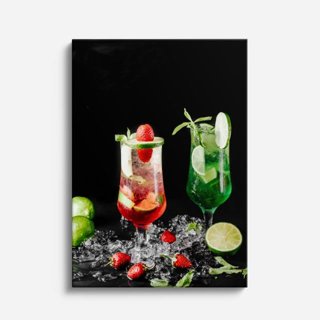 cuadro canvas bebidas cócteles nocturnos estilo contemporáneo