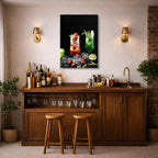 cuadro canvas bebidas cócteles nocturnos estilo contemporáneo
