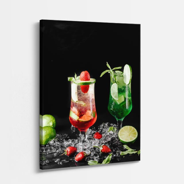 cuadro canvas bebidas cócteles nocturnos estilo contemporáneo