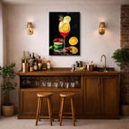 cuadro canvas bebidas spritz cítrico estilo contemporáneo