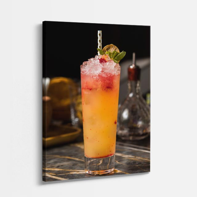 cuadro canvas bebidas sunset drink estilo contemporáneo