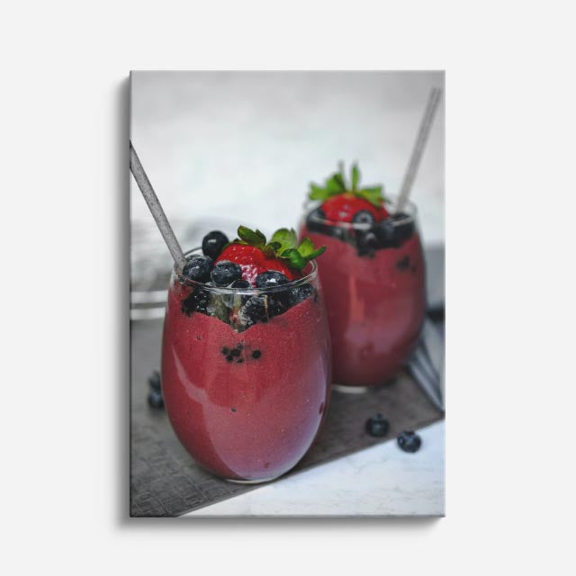 cuadro canvas bebidas berry smoothie estilo contemporáneo
