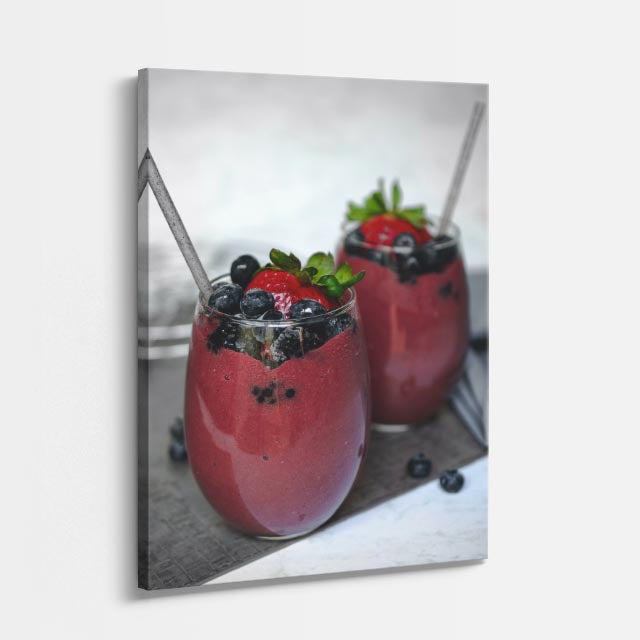 cuadro canvas bebidas berry smoothie estilo contemporáneo