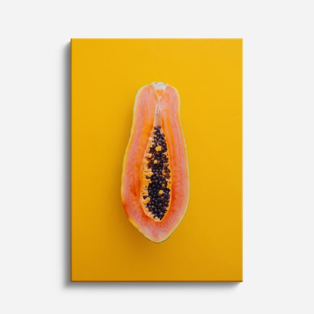cuadro canvas bebidas papaya minimal estilo contemporáneo