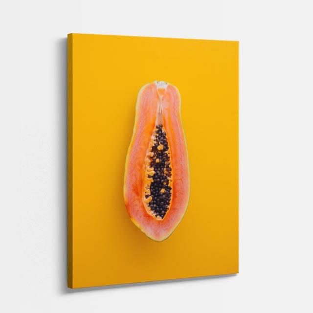 cuadro canvas bebidas papaya minimal estilo contemporáneo