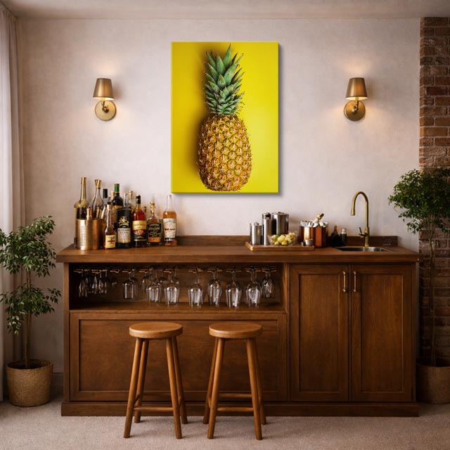 cuadro canvas bebidas piña tropical estilo contemporáneo