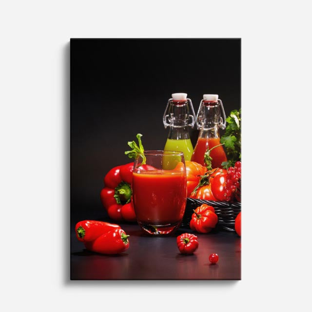 cuadro canvas bebidas jugo natural estilo contemporáneo