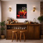 cuadro canvas bebidas jugo natural estilo contemporáneo