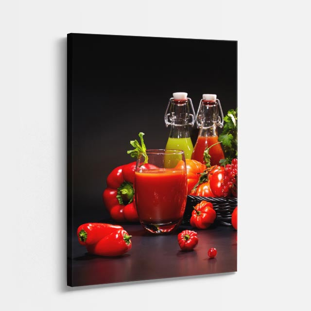 cuadro canvas bebidas jugo natural estilo contemporáneo