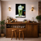 cuadro canvas postres y bebidas mojito nocturno estilo contemporáneo