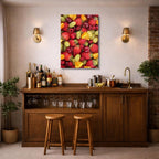 cuadro canvas postres y bebidas fruta vibrante estilo contemporáneo