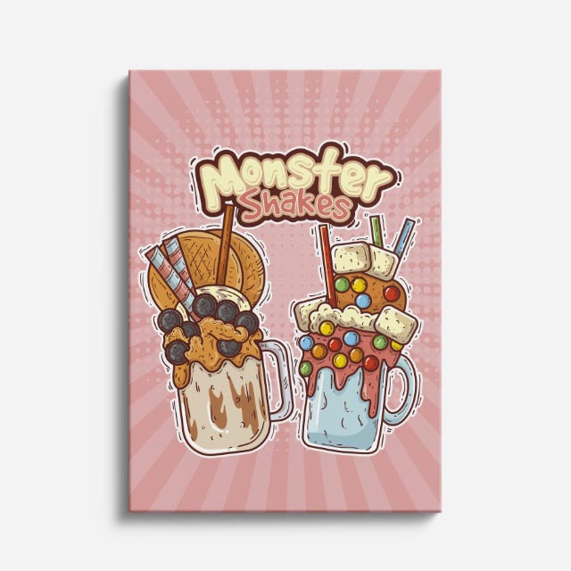 cuadro canvas postres y bebidas monster shake estilo contemporáneo