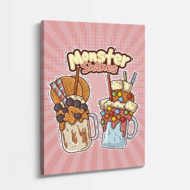 cuadro canvas postres y bebidas monster shake estilo contemporáneo