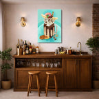 cuadro canvas postres y bebidas shake dulce estilo contemporáneo
