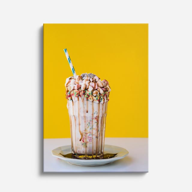 cuadro canvas postres y bebidas frappé clásico estilo contemporáneo