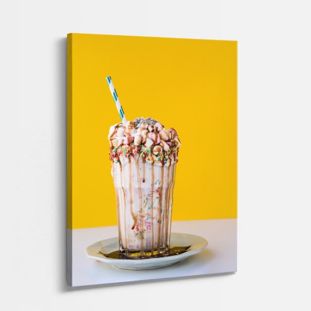 cuadro canvas postres y bebidas frappé clásico estilo contemporáneo