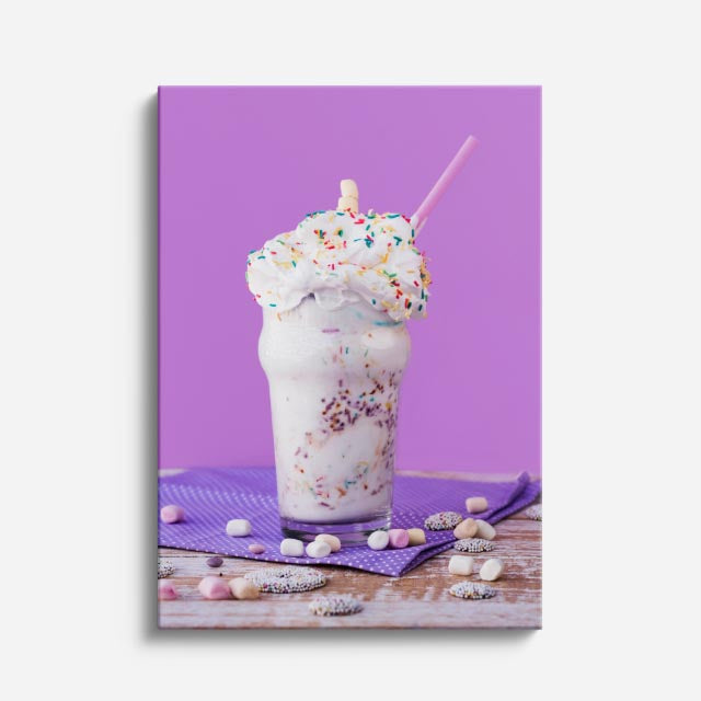 cuadro canvas postres y bebidas frappé color estilo contemporáneo