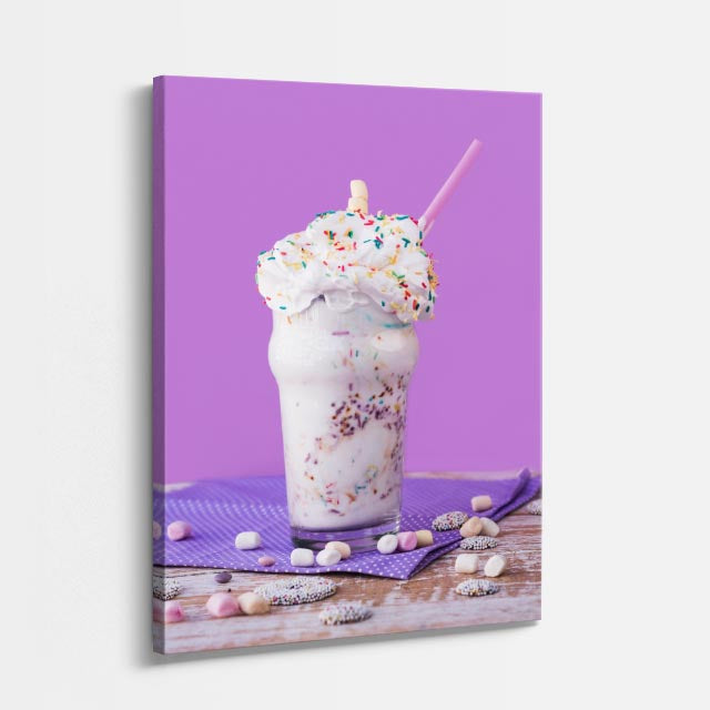 cuadro canvas postres y bebidas frappé color estilo contemporáneo