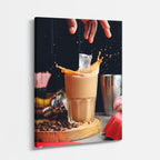 cuadro canvas bebidas café splash estilo contemporáneo