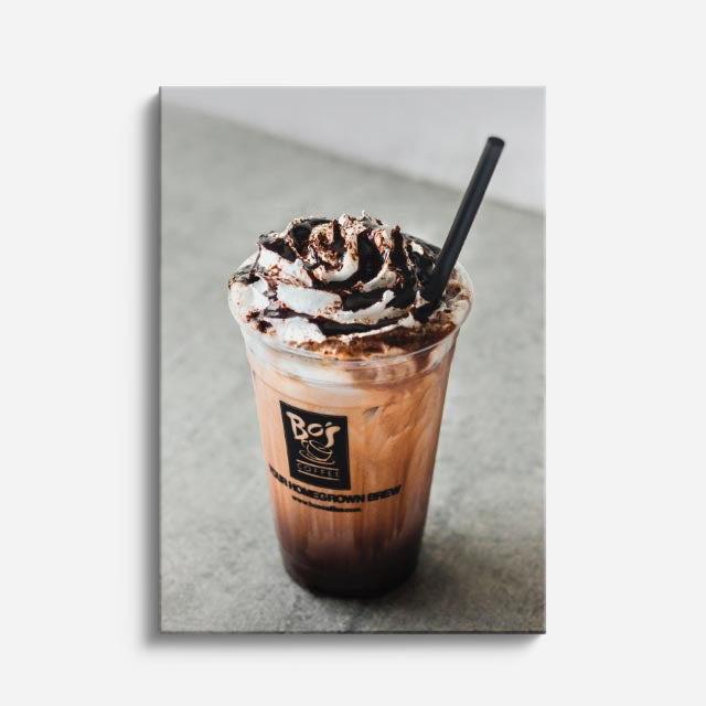 cuadro canvas bebidas frappé cacao estilo contemporáneo