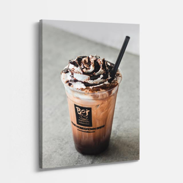 cuadro canvas bebidas frappé cacao estilo contemporáneo