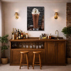 cuadro canvas bebidas chocolate alto estilo contemporáneo