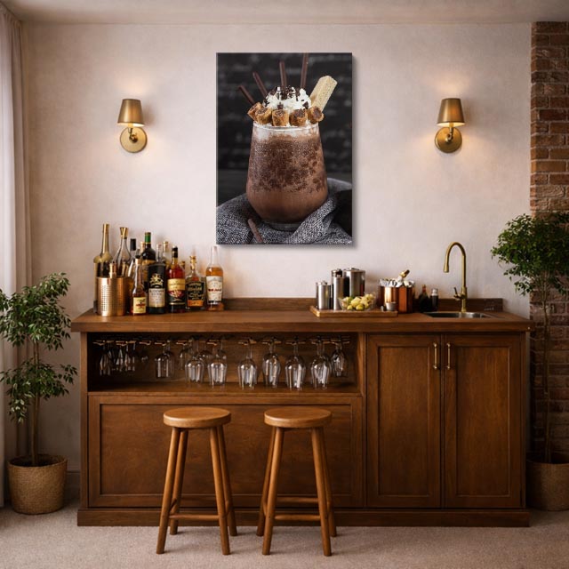 cuadro canvas bebidas shake supremo estilo contemporáneo