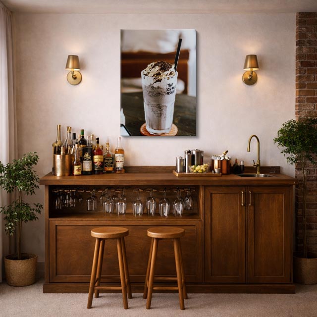 cuadro canvas bebidas frappé cookies estilo contemporáneo