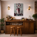 cuadro canvas bebidas berry shake estilo contemporáneo