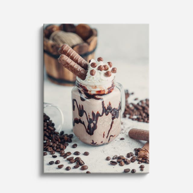 cuadro canvas bebidas shake gourmet estilo contemporáneo