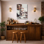 cuadro canvas bebidas shake gourmet estilo contemporáneo