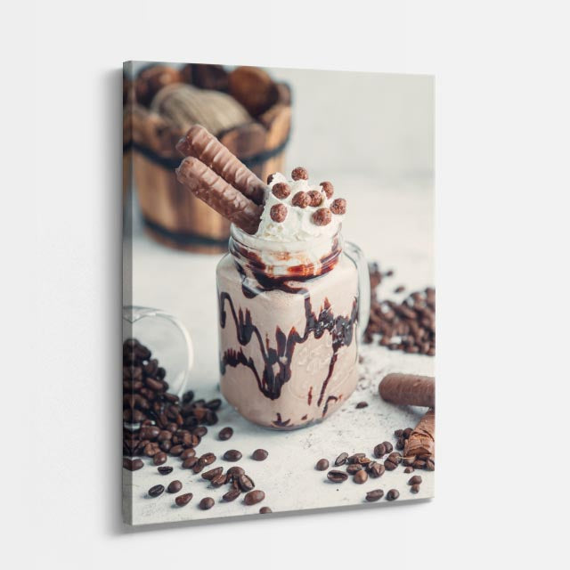 cuadro canvas bebidas shake gourmet estilo contemporáneo
