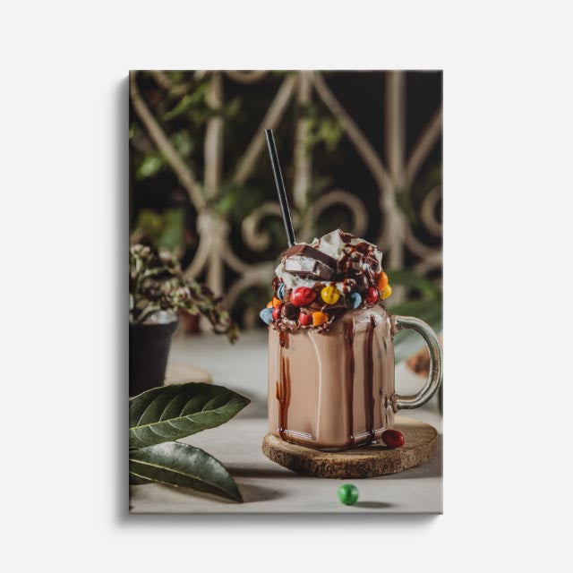 cuadro canvas bebidas shake premium estilo contemporáneo