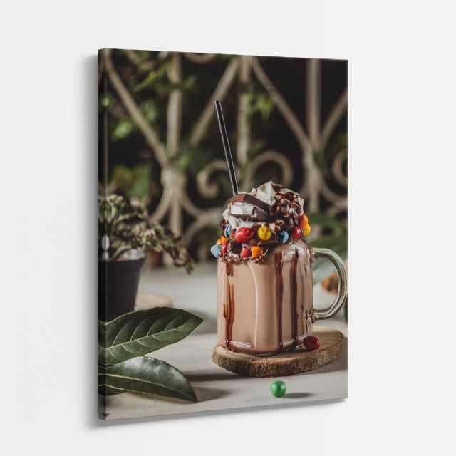 cuadro canvas bebidas shake premium estilo contemporáneo