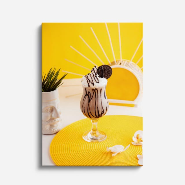 cuadro canvas bebidas shake soleado estilo contemporáneo