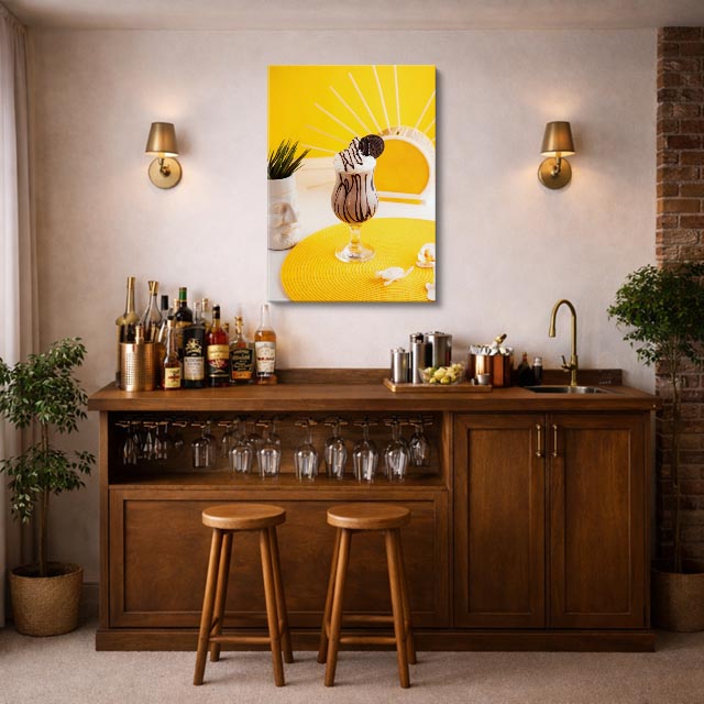 cuadro canvas bebidas shake soleado estilo contemporáneo