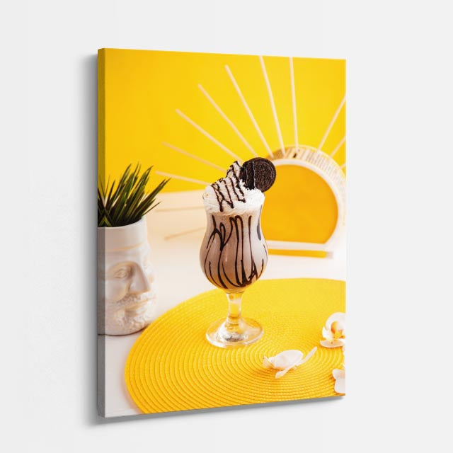 cuadro canvas bebidas shake soleado estilo contemporáneo