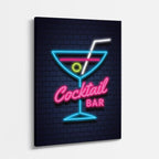 cuadro canvas bebidas cocktail neon estilo contemporáneo