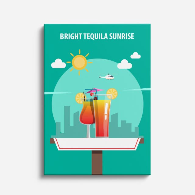cuadro canvas bebidas sunrise drink estilo contemporáneo