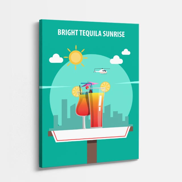 cuadro canvas bebidas sunrise drink estilo contemporáneo