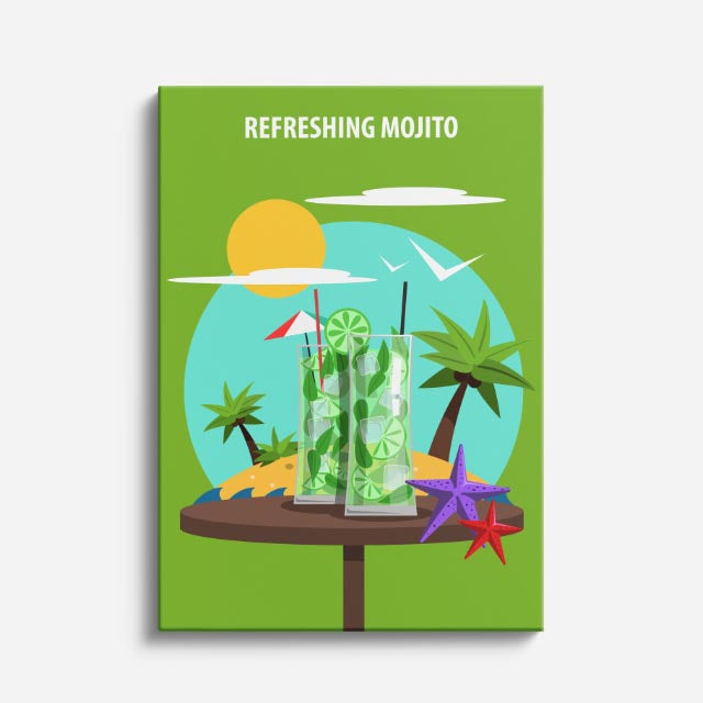 cuadro canvas bebidas mojito fresh estilo contemporáneo