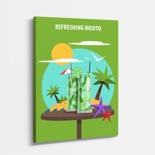 cuadro canvas bebidas mojito fresh estilo contemporáneo