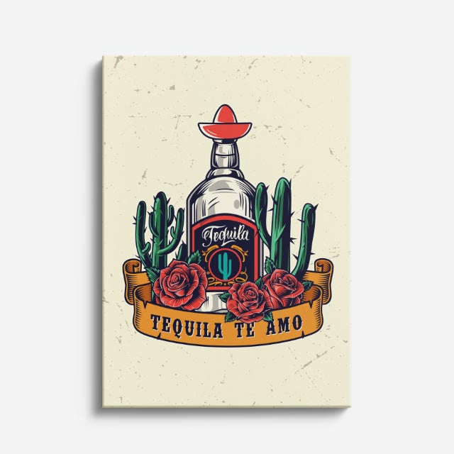 cuadro canvas bebidas tequila arte estilo contemporáneo