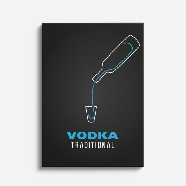 cuadro canvas bebidas vodka minimal estilo contemporáneo