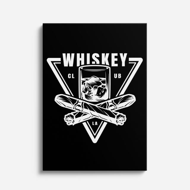 cuadro canvas bebidas whiskey club estilo contemporáneo