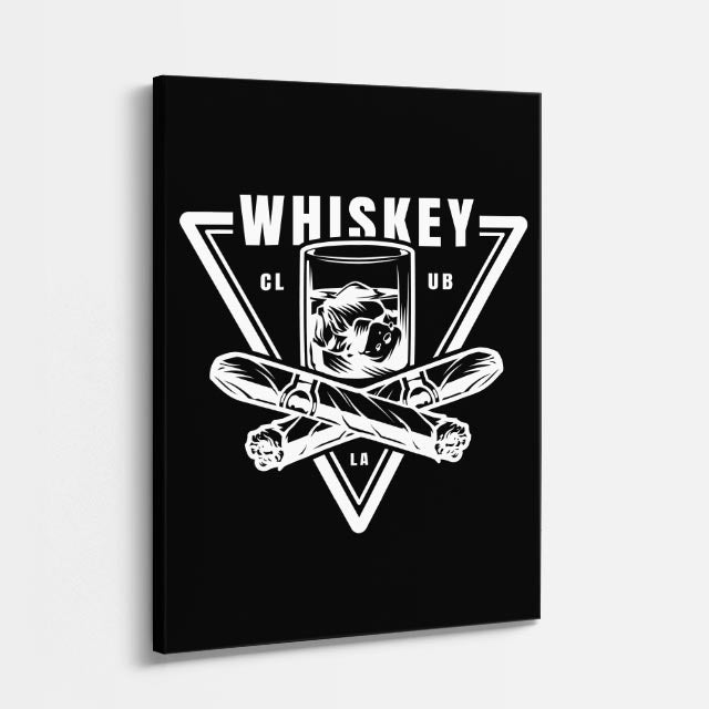 cuadro canvas bebidas whiskey club estilo contemporáneo