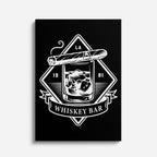 cuadro canvas bebidas whiskey badge estilo contemporáneo