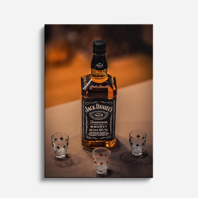 cuadro canvas bebidas whiskey shot estilo contemporáneo
